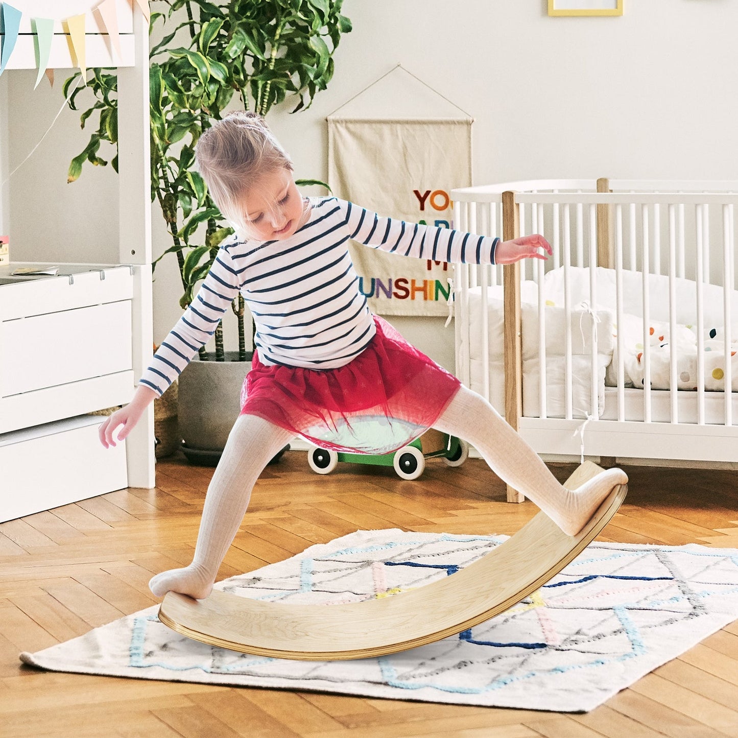 12 Inch Wobble Board for Balance Training-Natural