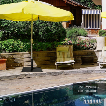 25 Inch Square Patio Umbrella Base 42 LBS Weighted