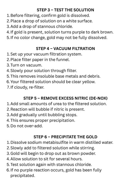 Complete Gold Recovery & Refining System – Beginner Chemical Refining Kit