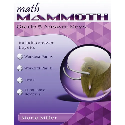 Math Mammoth Grade 5 Answer Keys - Paperback
