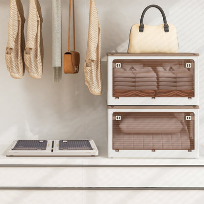 3-Pack Stackable Storage Bins with Lids with 5 Opening Ways