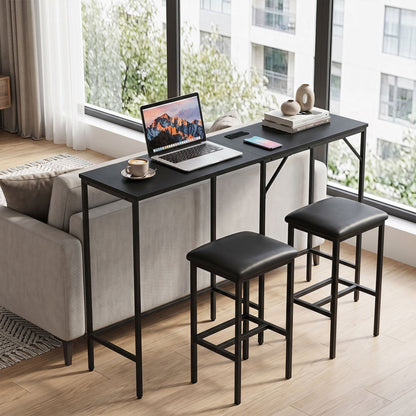 3-Piece Convertible Dining Set with Built-In Charging Station