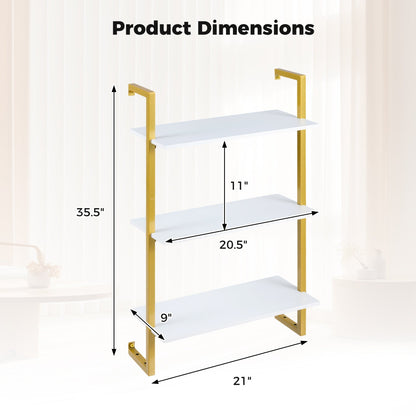 3-Tier Floating Modern Kitchen Shelf for Living Room Home Office and Bathroom