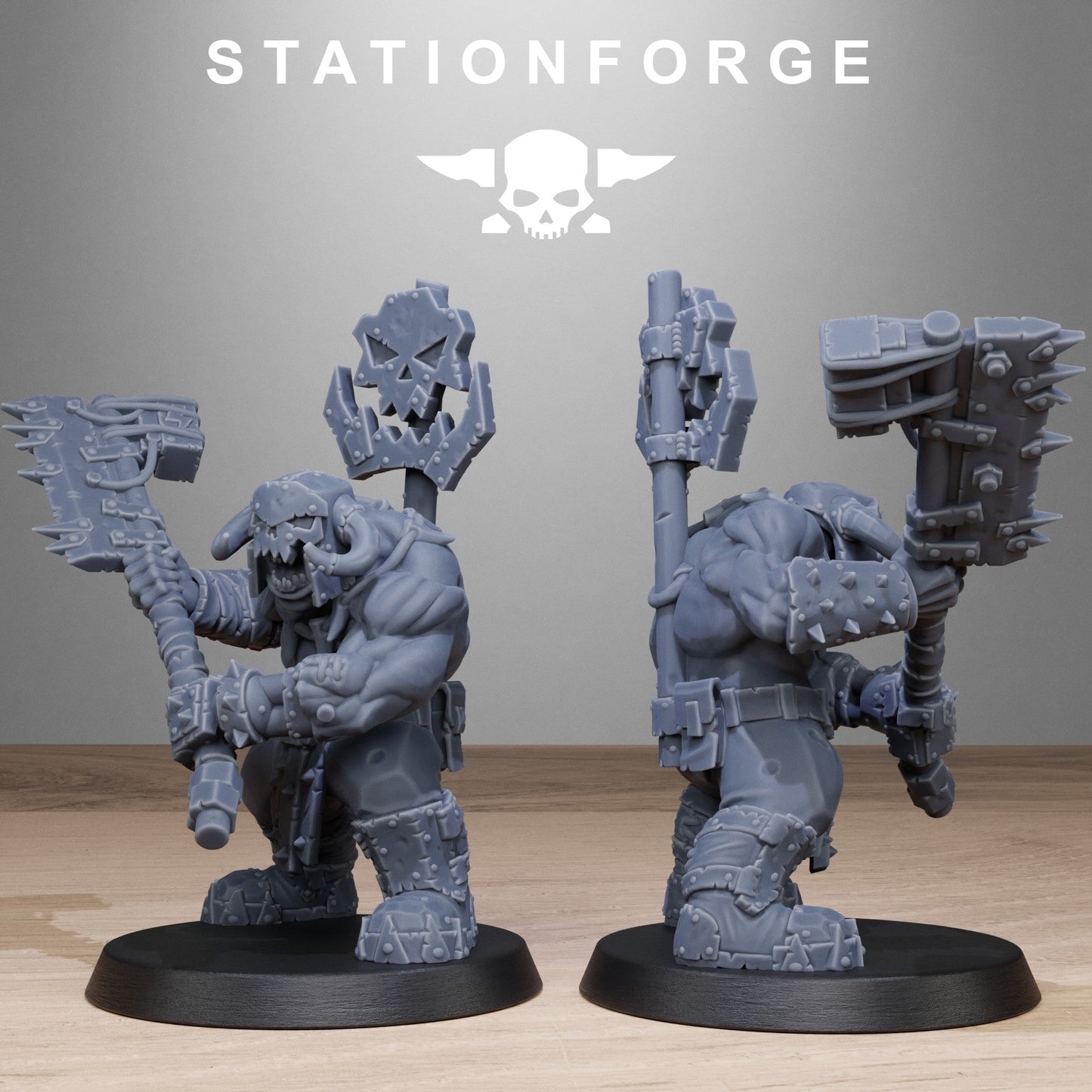 3D Printed Orkaz Bros Infantry by StationForge Miniatures