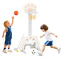 3 in 1 Kids Basketball Hoop with Basketball and Foldable Rim