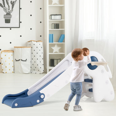 3 in 1 Toddler Slide Baby Slide Climber Playset with Basketball Hoop and Basketball