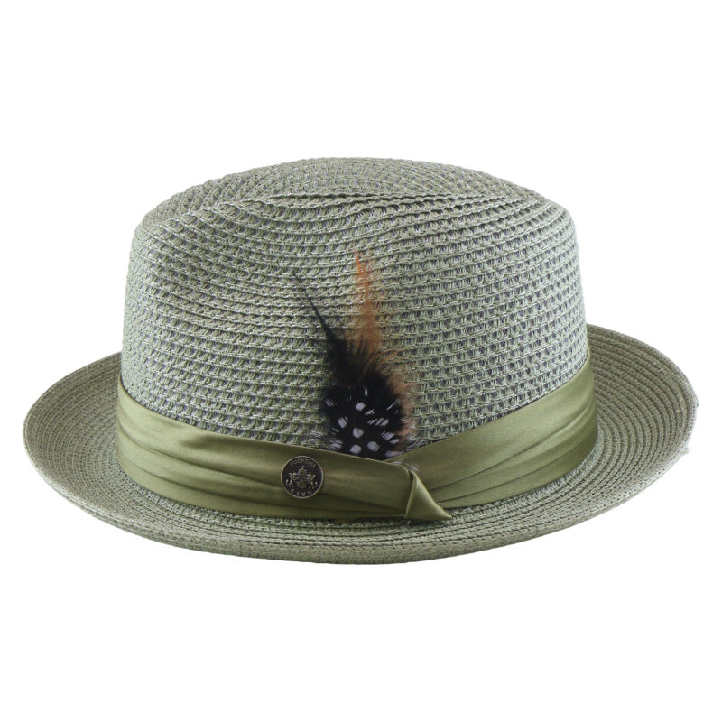 Spring Summer New Arrival Mens And Womens Seaside Beach Holiday Flat-Brim Straw Hat