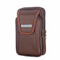 Men's Fashion Double Zipper Through The Belt Coin Purse