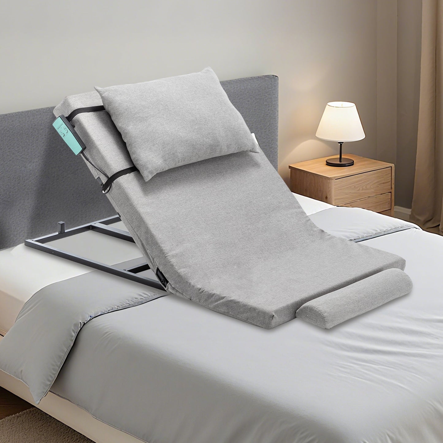 Bed Backrest Electric Adjustable 4-68 Degree Remote Washable 300 LB 47 In