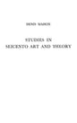 Studies in Seicento Art and Theory - Hardcover