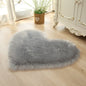 1pc Faux Fur Room Rug, Heart Shaped Plush Rug, Fluffy Carpet For Living Room Bedroom Sofa, Shaggy Carpet Area Mat 50*60cm/19.68*23.62in