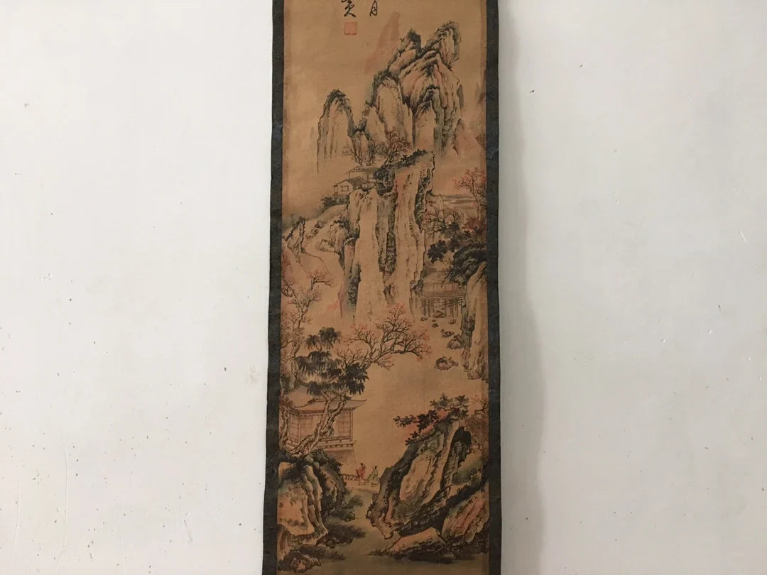 Chinese rice paper living room scroll painting four screens wall decoration hanging landscape painting