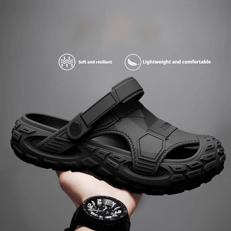Summer Outdoor Non-slip Soft-soled Closed-toe Half-slippers