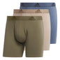 adidas Mens Performance Stretch Cotton Boxer Brief Underwear (3-Pack) Designed for Active Comfort and All Day wear Olive Strata Green/Chalky Brown/Preloved Ink Blue XX-Large
