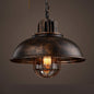 Retro Restaurant Restaurant Dining Table Single-head Iron Pot Cover Lampshade Chandelier