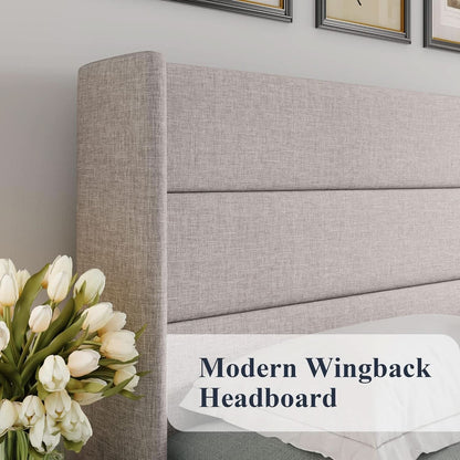 Queen Size Lift Up Storage Bed With Hydraulic Headboard