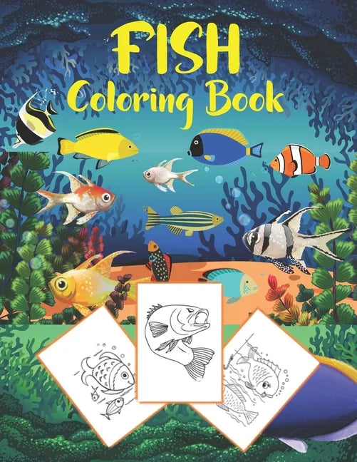 Fish Coloring Book: for kids to color a beautiful and unique fish designs .The perfect gift for kids - Paperback