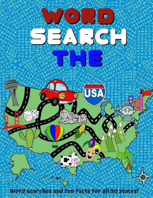 Word Search The USA: Word Searches and Fun Facts for all 50 States! - Large Print - Paperback