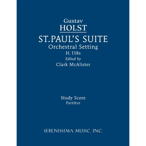 St. Paul's Suite, H.118b: Study score - Paperback