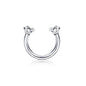 Round Zircon Horseshoe C Bar Nose Ring