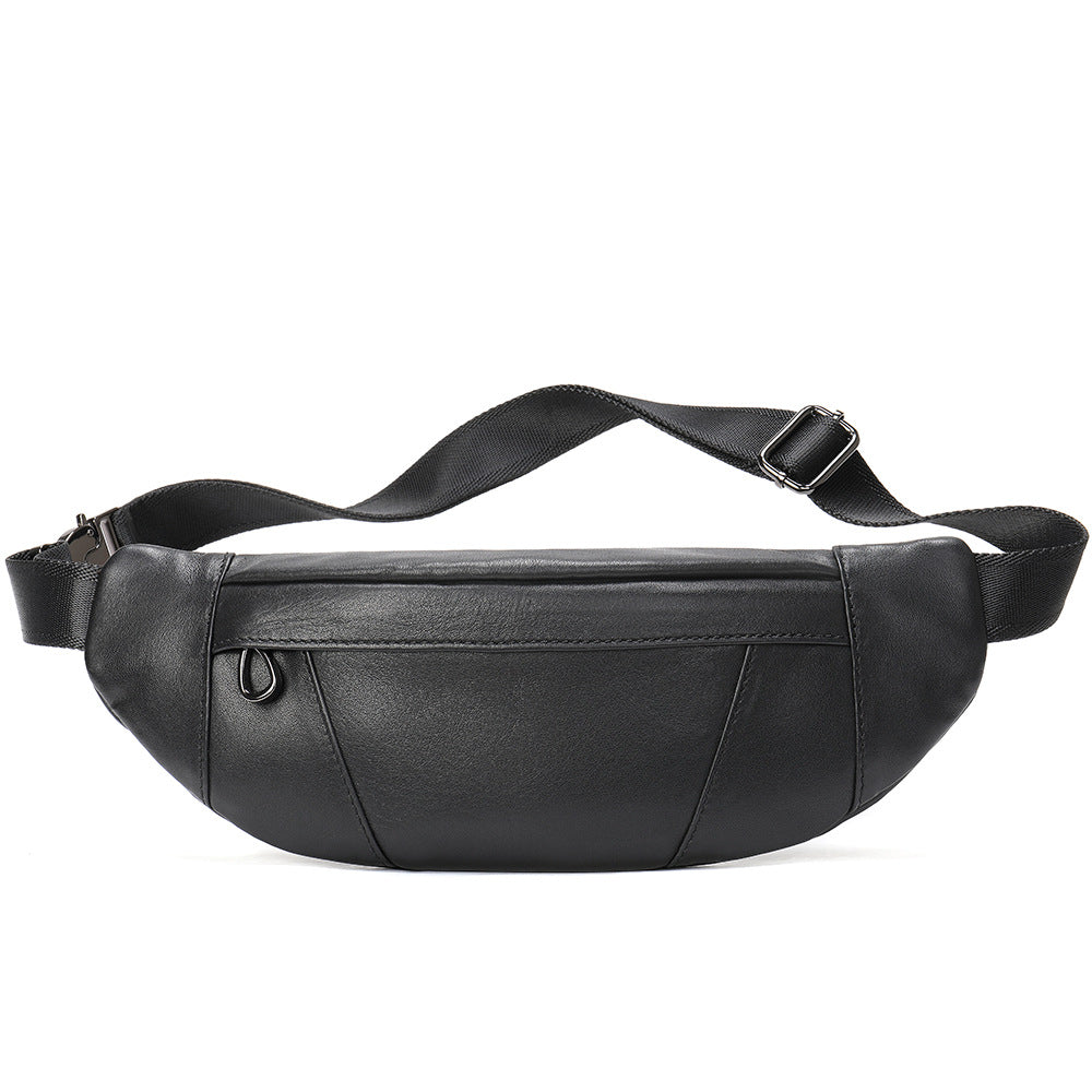 High-end Full-grain Leather Chest Bag
