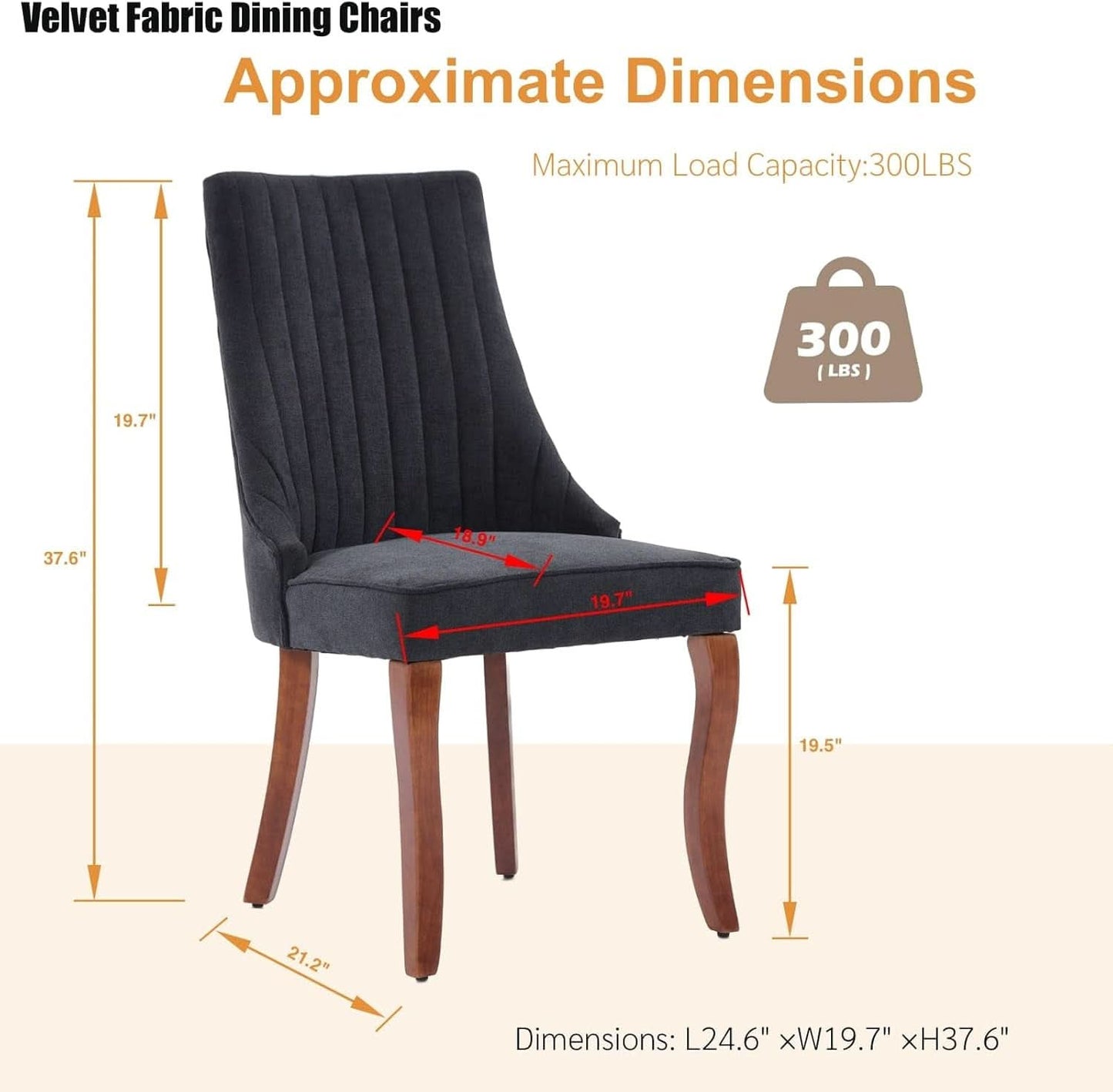 Velvet Dining Chairs Set Of 4 Black For Kitchen Use