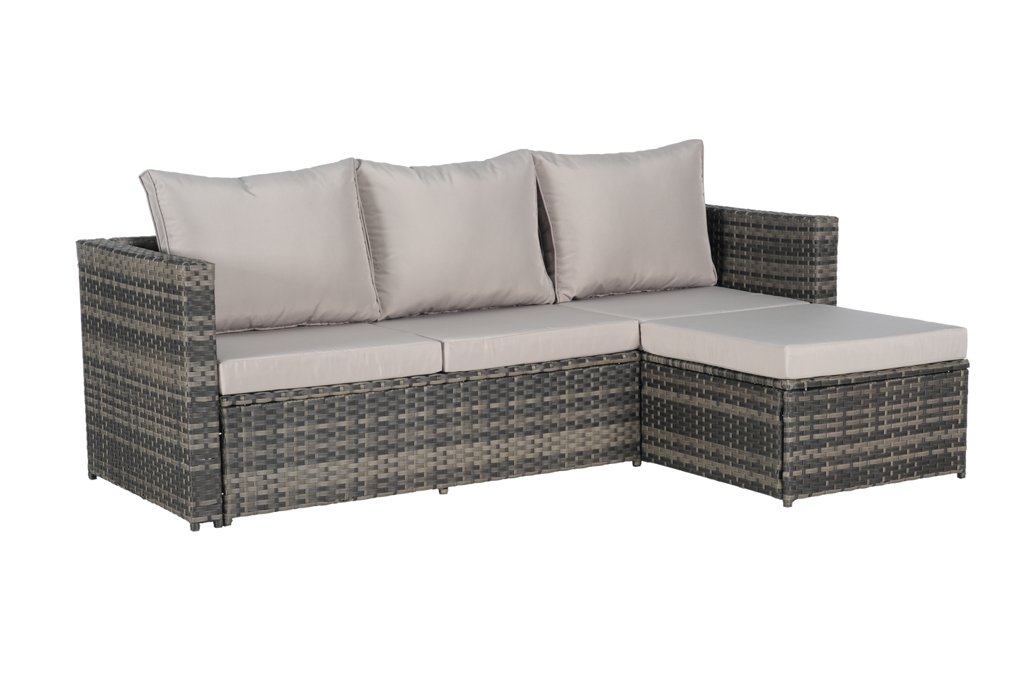 Outdoor Patio Set 6 Piece PE Rattan Seats 8
