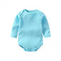 Newborn Solid Color Cotton One-piece Romper Crawl