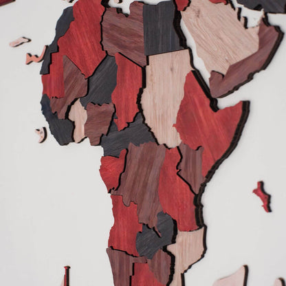3D-Holz-Weltkarte Cliff