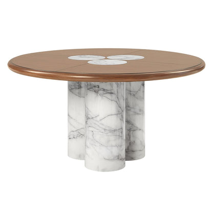 Harvey - Round Dining Table - Brown