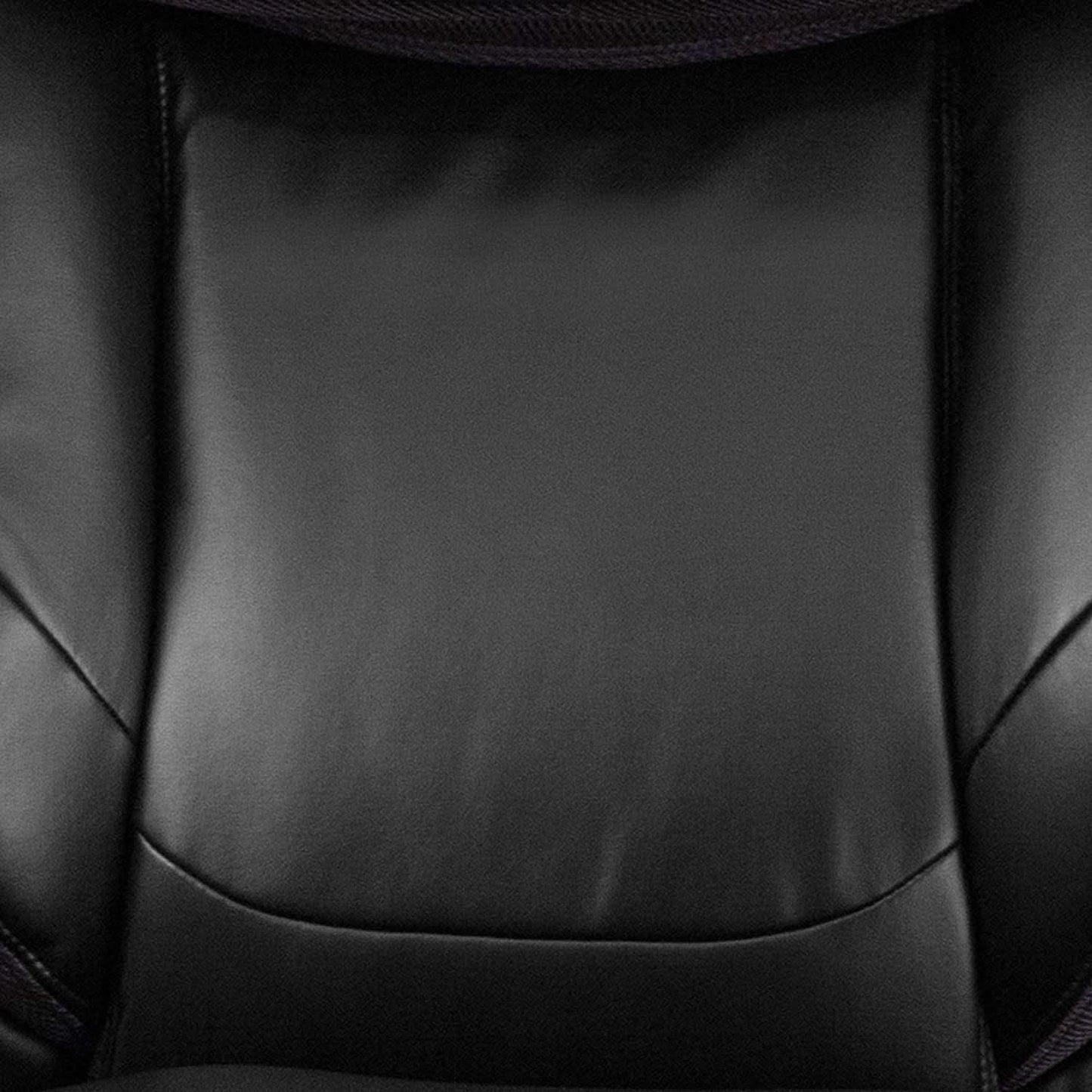 High-Back Headrest Ergonomic Office Chair Black LeatherSoft