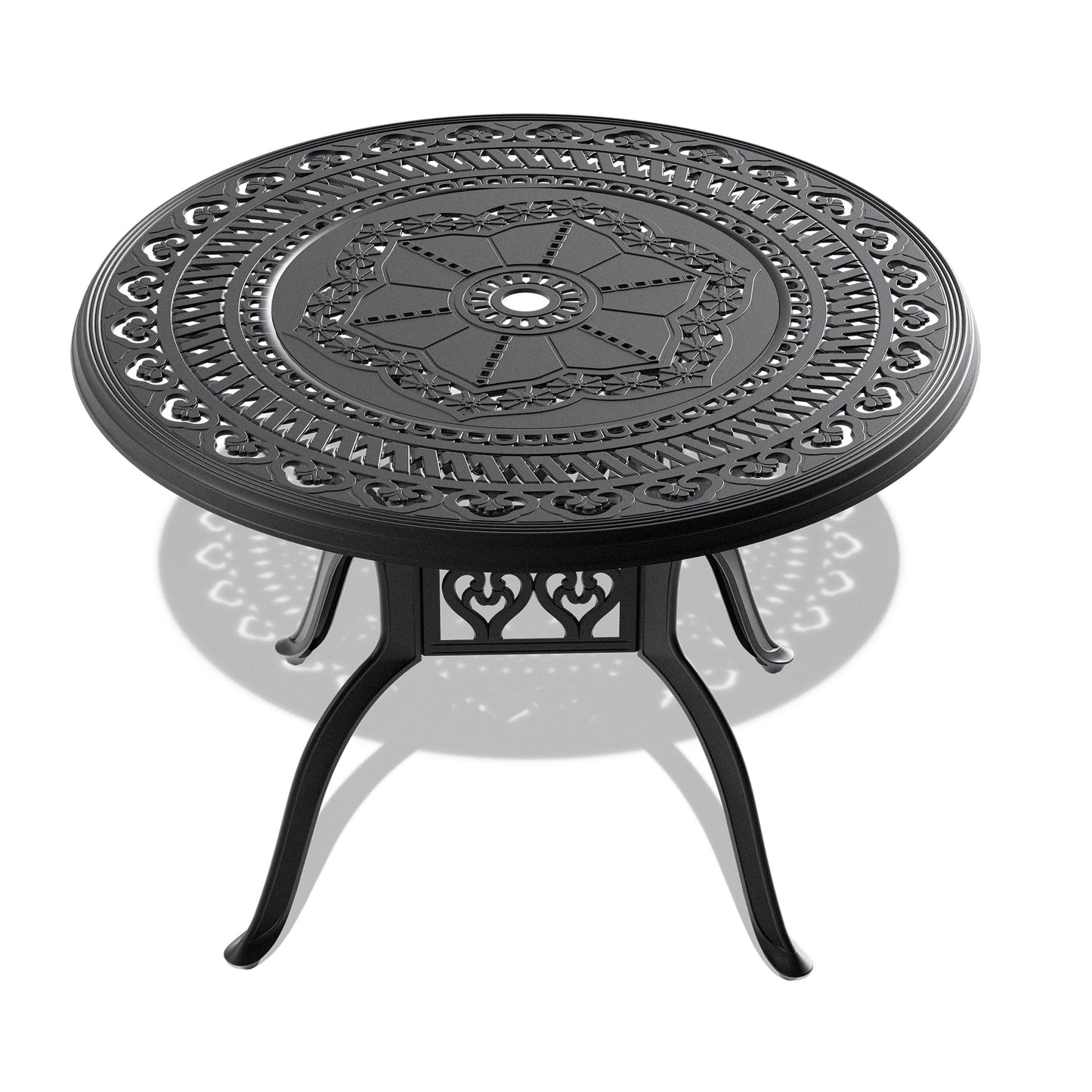 Outdoor Patio Set Cast Aluminum 5 Piece Stackable