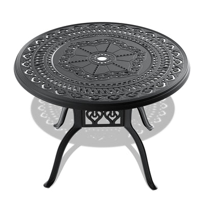 Outdoor Patio Set Cast Aluminum 5 Piece Stackable
