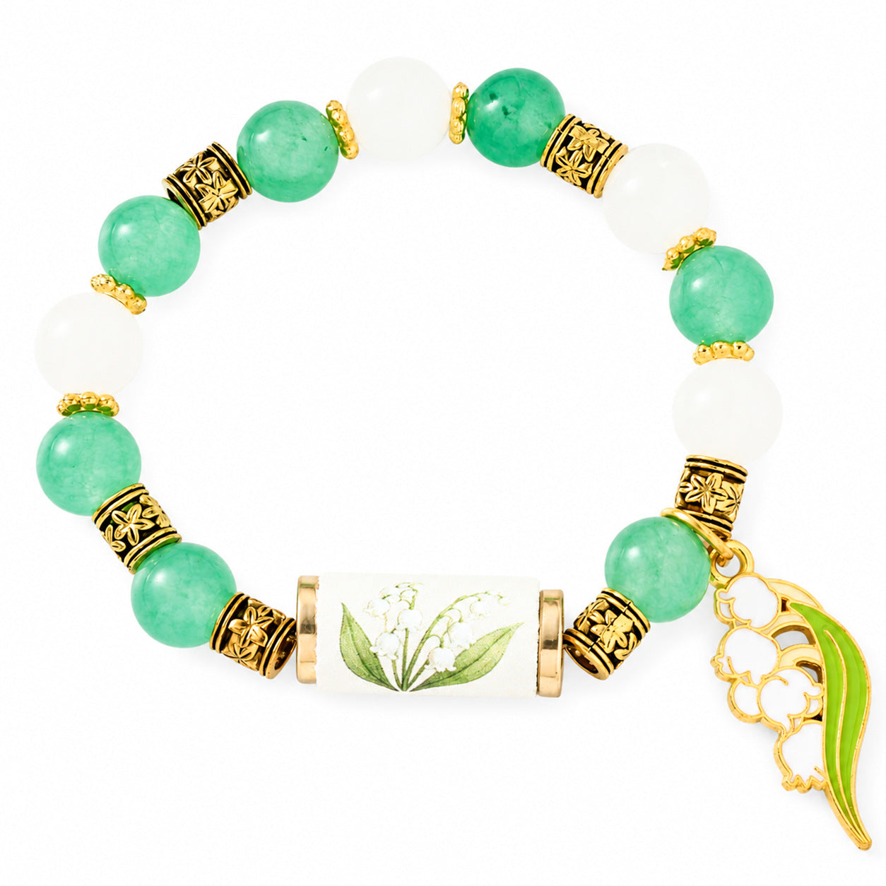 December Birth Flower Pendant Bracelet For Women