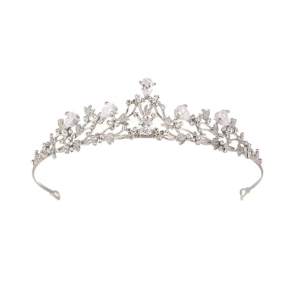 Rhinestone Bridal Crown Headband Flower Diamond High-End Headpiece