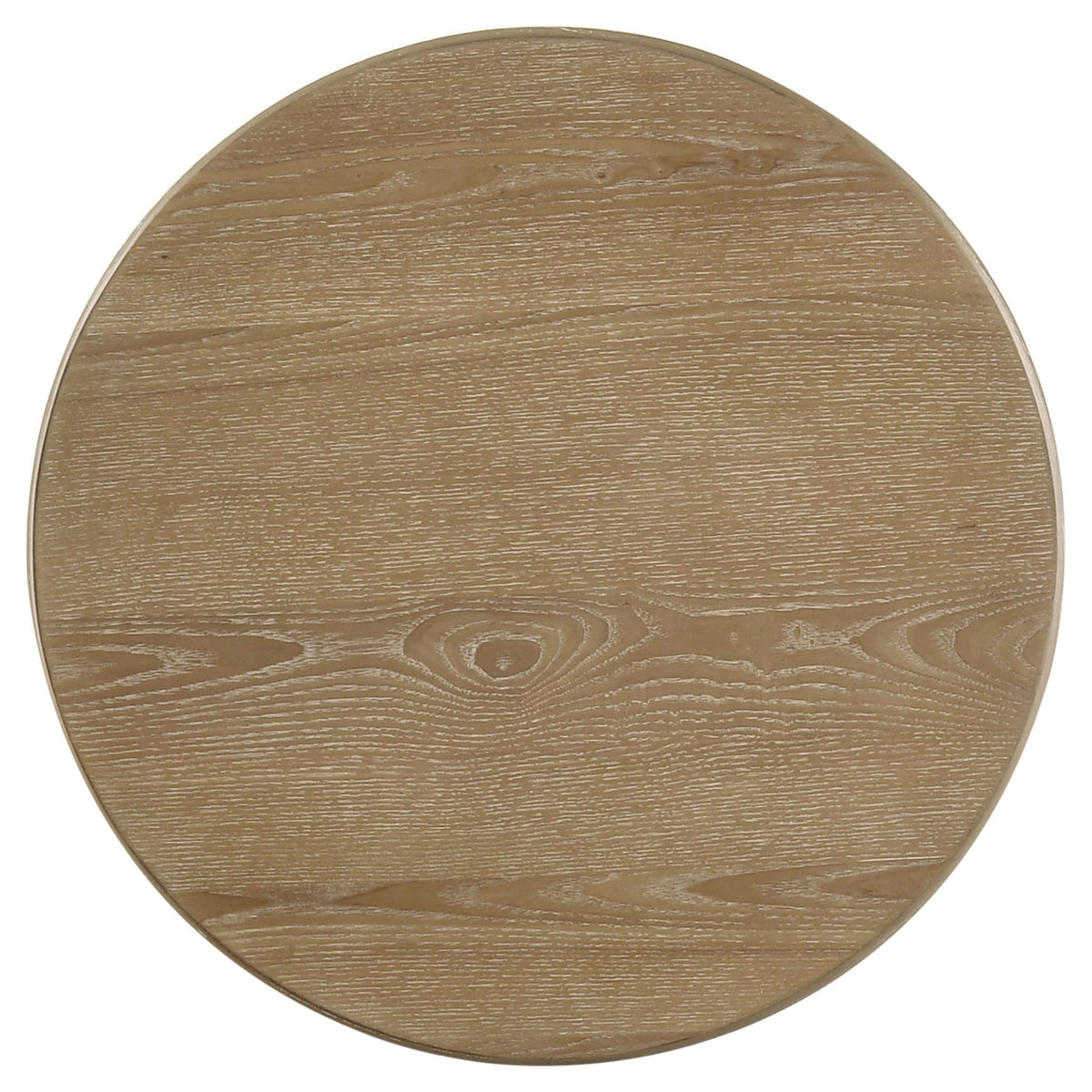 Adina Round Wood Side End Table Distressed Light Brown