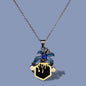 Personalized Retro Short Black And Gold Two-tone Necklace