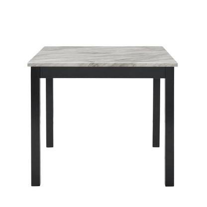 Modern 5 Piece Counter Height Dining Set With Tufted Nail Head Chairs