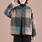 Plus Size Casual Plaid Stitching Retro Little Clothes