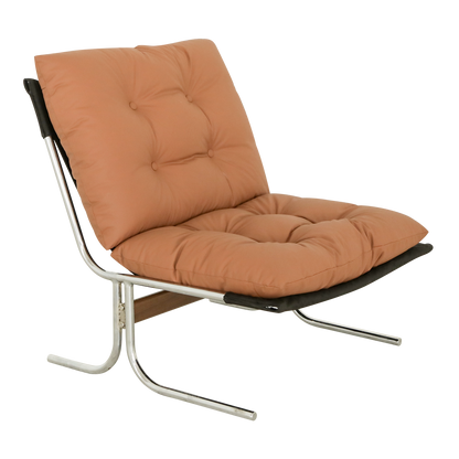 Accent Chair High Back Wingback Faux Leather Brown 27x32x39 In 350 LB