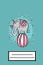 Cute Elephant: Cute Blue Elephant Composition Notebook - Paperback