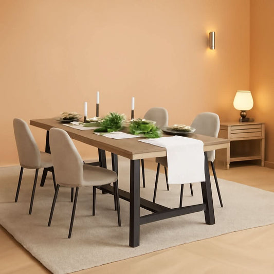 Industrial Dining Table 70.87 Inch Grey For Kitchen