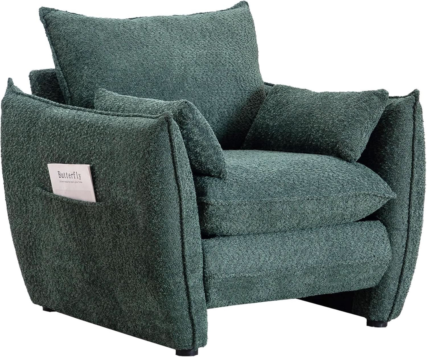 Green Oversized Luxurious Accent Chair Living Room