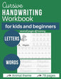 Cursive handwritting workbook for kids and beginners: Writing Practice Book - Letters, Master letters and words - Animal theme - 78 pages - Paperback