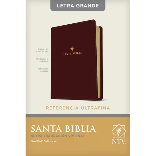 Santa Biblia Ntv, Edición de Referencia Ultrafina, Letra Grande (Sentipiel, Café Oscuro, Índice) - Imitation Leather