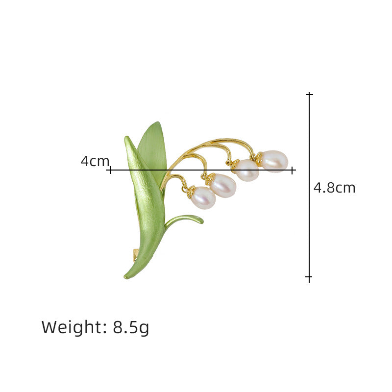 Lily Of The Valley Elegant Womens Copper-Plated Brooch