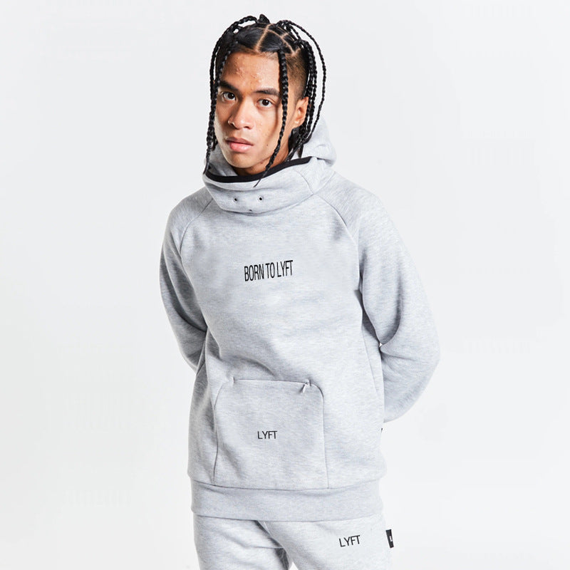 Men's Loose Plus Size Solid Color Hooded Casual Sweater