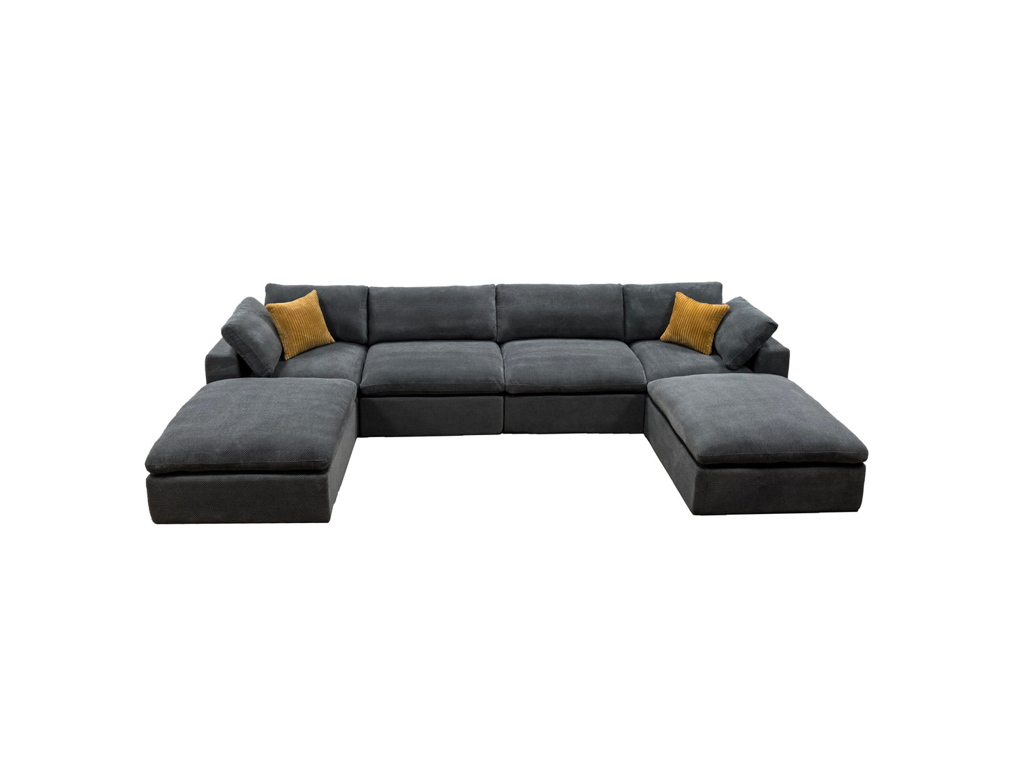 Sectional Sofa Modular Polyester 6 Seat 160