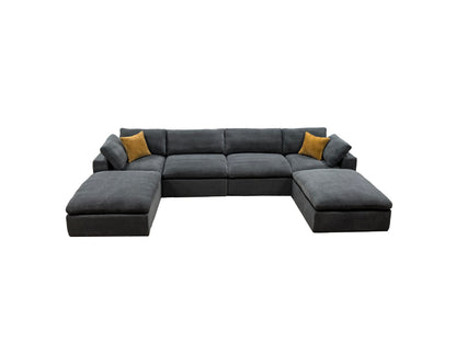 Sectional Sofa Modular Polyester 6 Seat 160