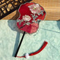Ancient Style Fan Chinese Style Hanfu Dance Shooting Long Handled Embroidered Classical Double Sided Fan Female Decorative Fan